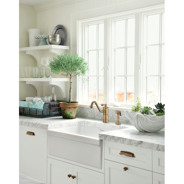 Whitehaus 30" Rvrsbl Sink W/ Elegant Beveled Front Apron On One Side And 2" Lip WHQ5530-WHITE - main